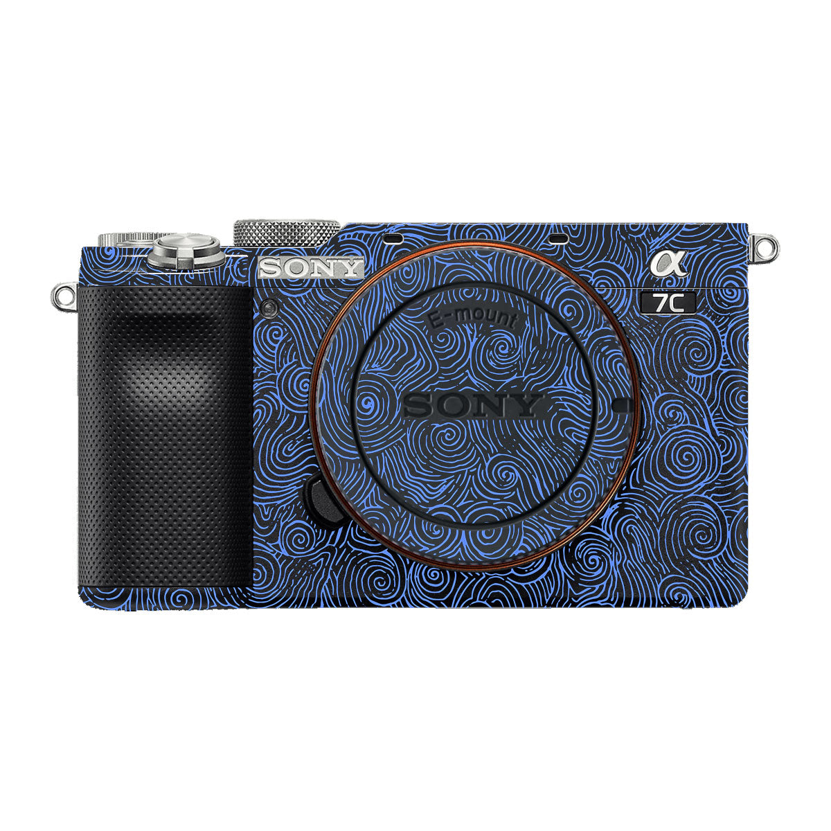 Blue Spirals Sony A7 C Camera Skins