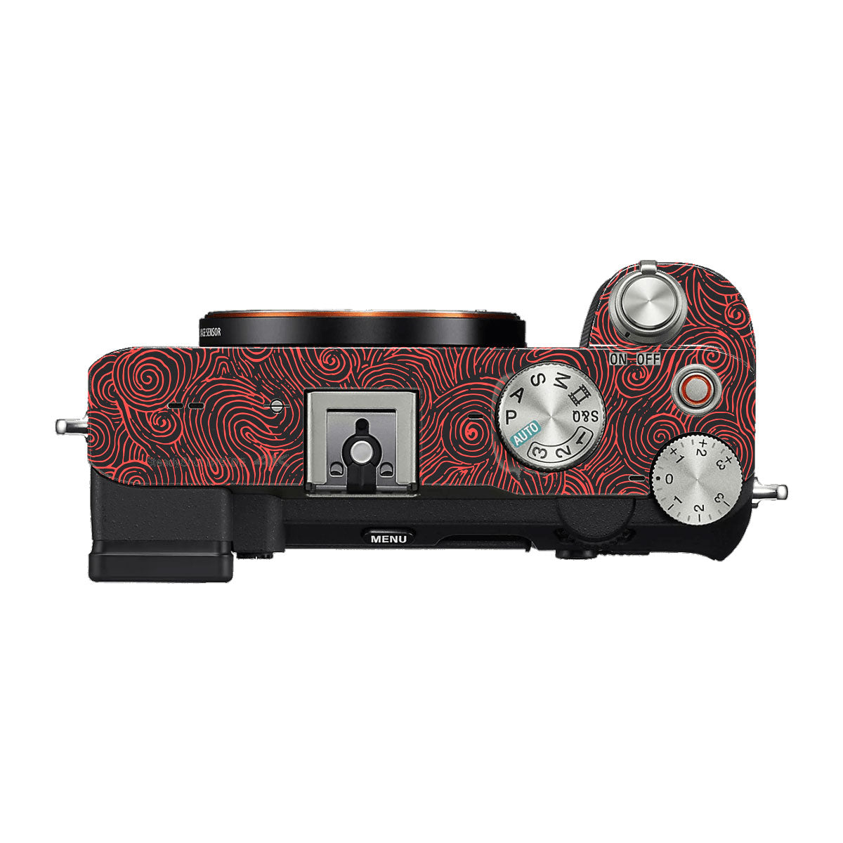 Red Spirals Sony A7 C Camera Skins