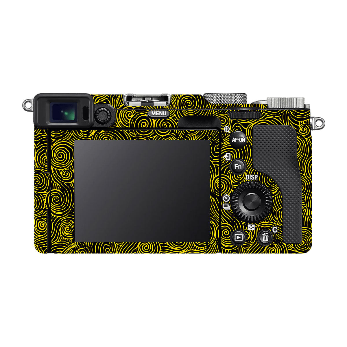 Yellow Spirals Sony A7 C Camera Skins
