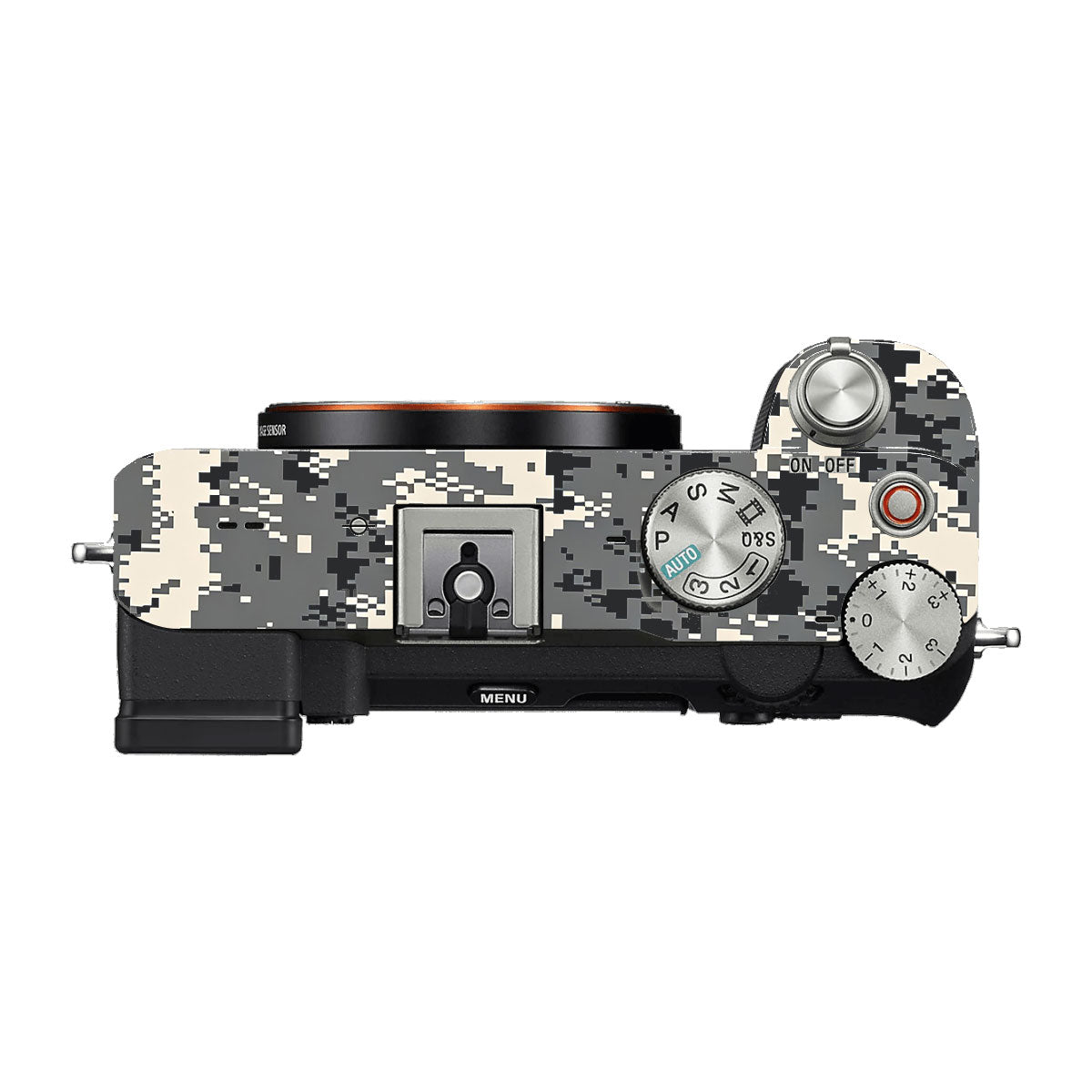 Grey Black Pixel Sony A7 C Camera Skins