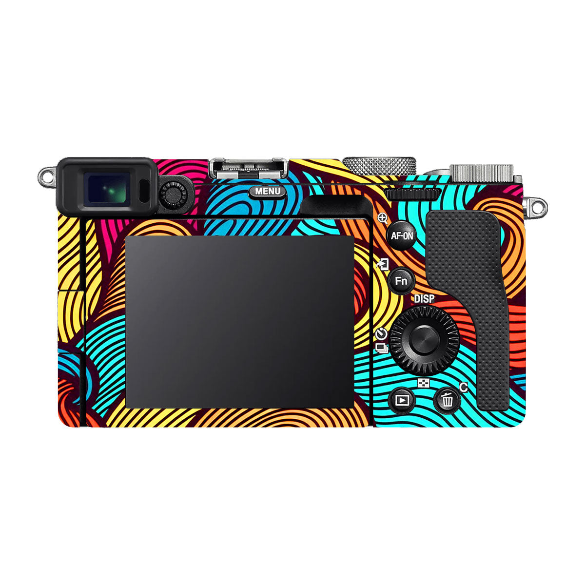 Retro Colorful Doodle Art Pattern Sony A7 C Camera Skins