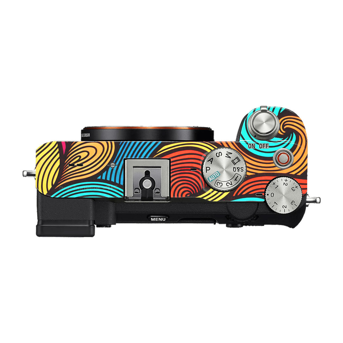 Retro Colorful Doodle Art Pattern Sony A7 C Camera Skins