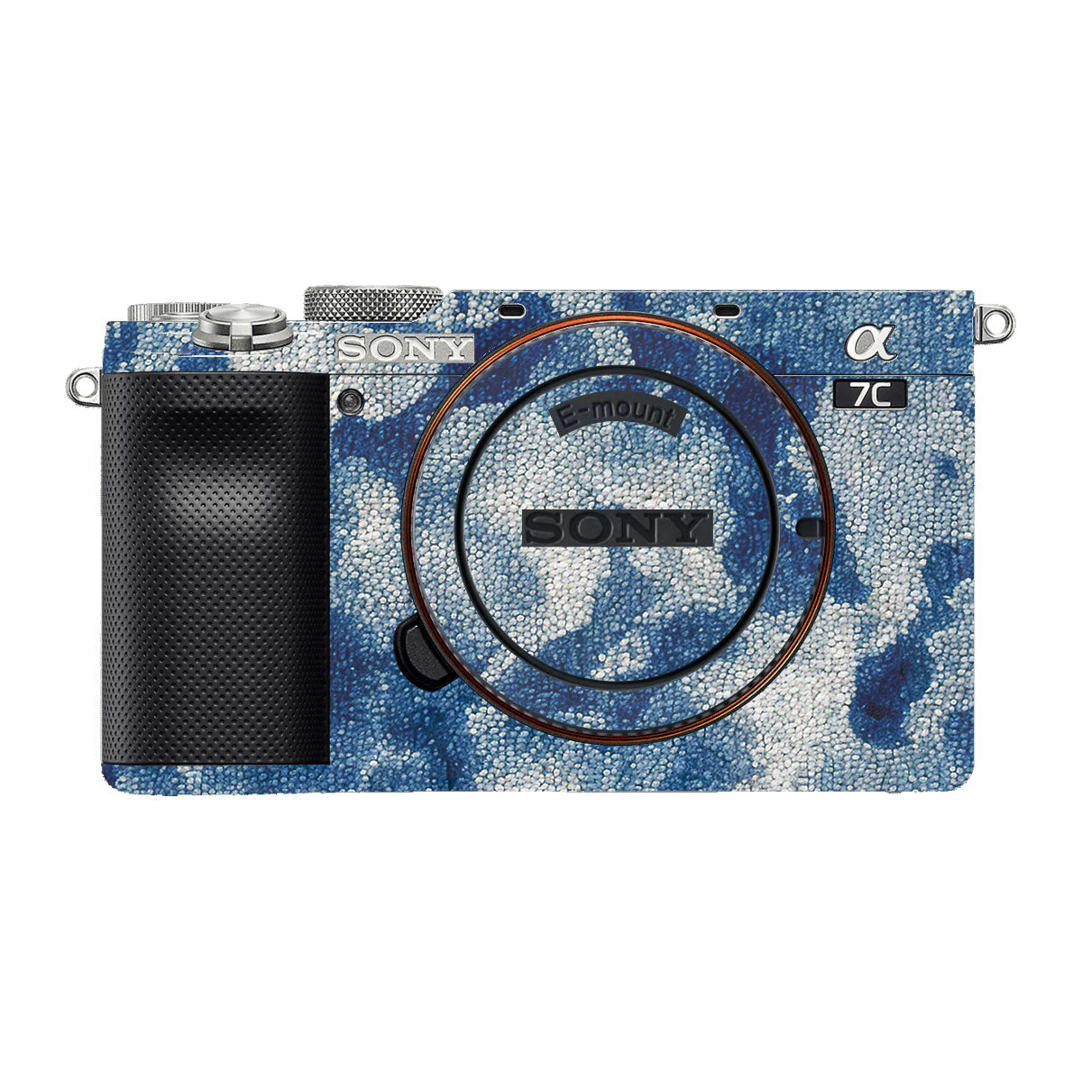 Blue Watercolor Fabric Sony A7 C Camera Skins