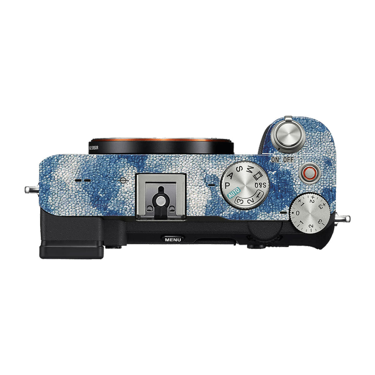 Blue Watercolor Fabric Sony A7 C Camera Skins