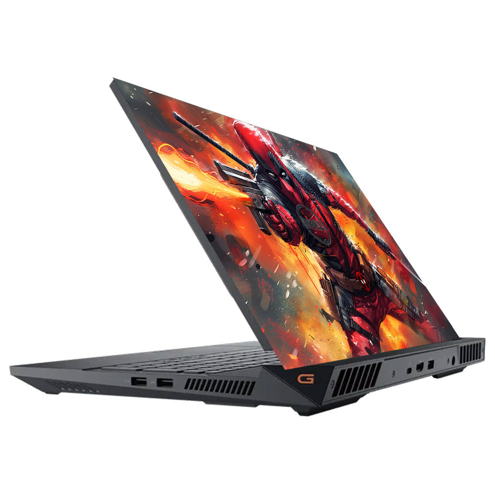 Deadpool in Action Dell G15 5520, 5530 Laptop Skin