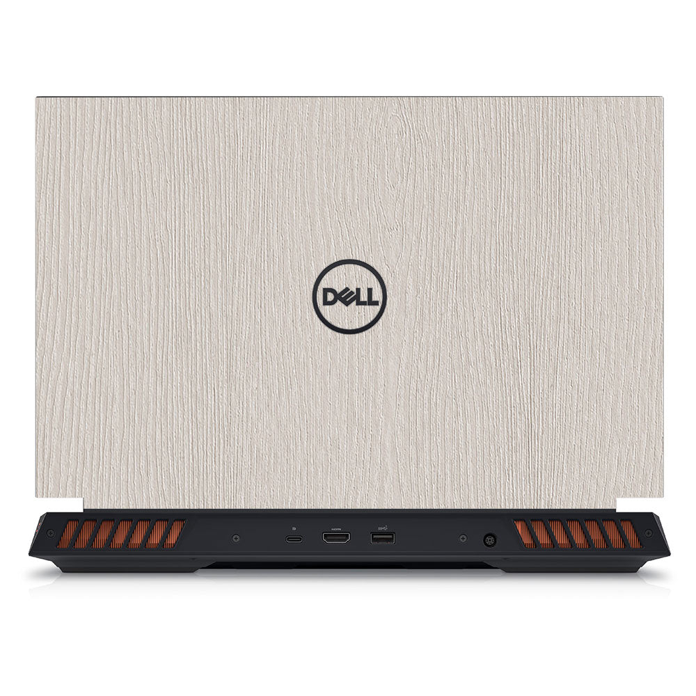 Textured White Wood Dell G15 5520, 5530 Laptop Skin