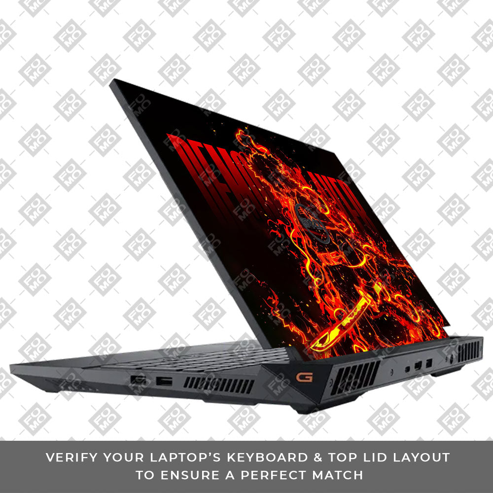 Rengoku Blazing Inferno Dell G15 5520, 5530 Laptop Skin