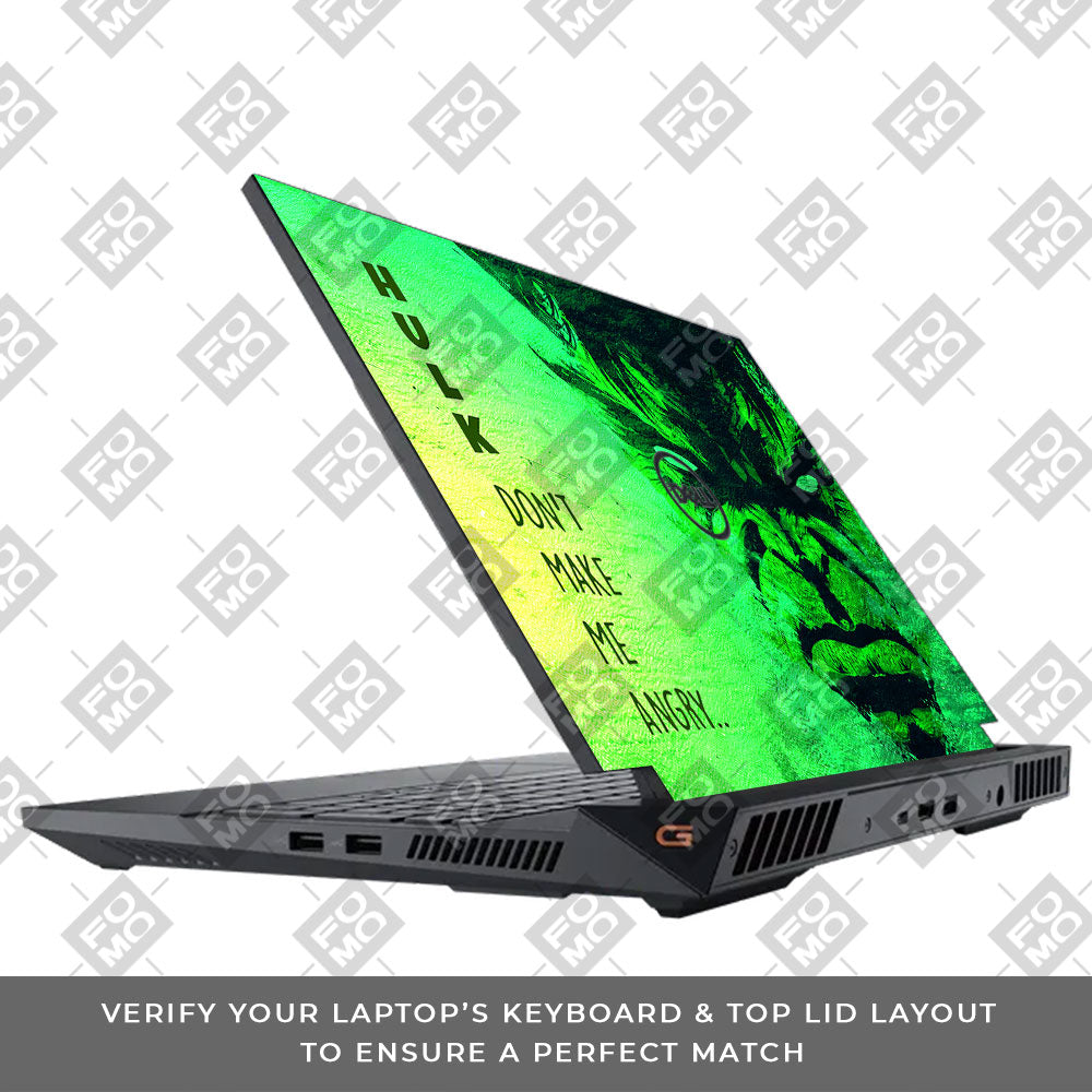 Hulk Don't Make Me Angry Dell G15 5520, 5530 Laptop Skin