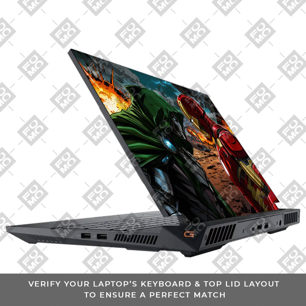Iron Man vs Doom Dell G15 5520, 5530 3D Laptop Skin