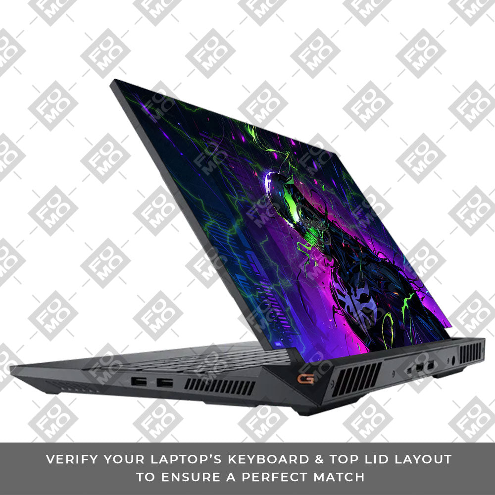 Venom Chaos Surge Dell G15 5520, 5530 3D Laptop Skin