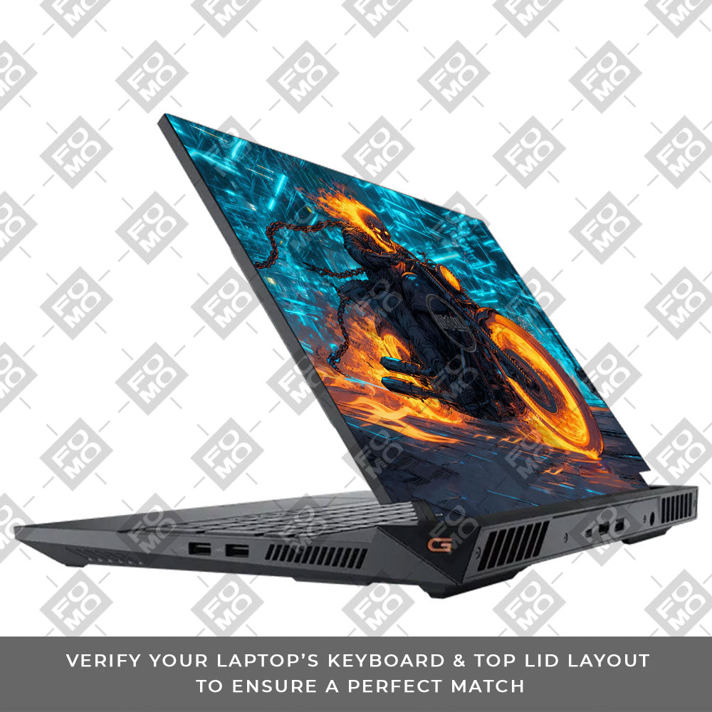 Hellfire Rider Dell G15 5520, 5530 Laptop Skin