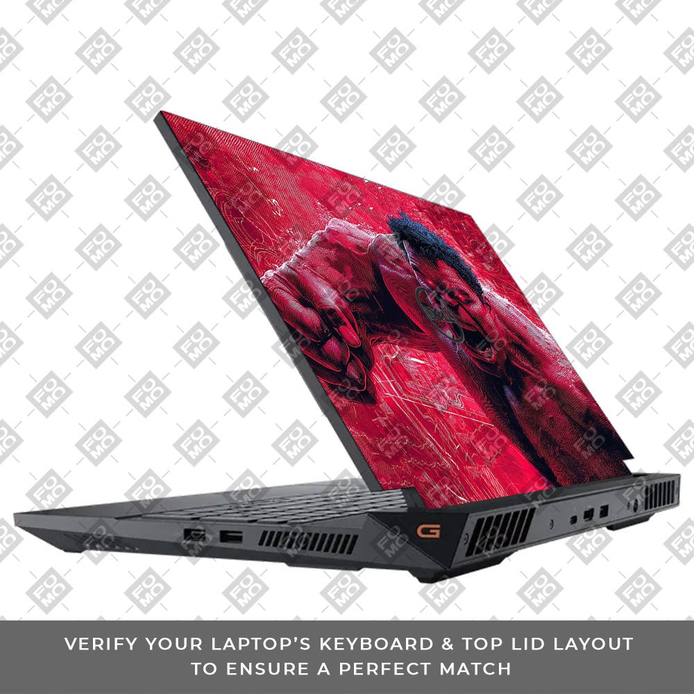 Gamma Rage Red Hulk Dell G15 5520, 5530 Laptop Skin