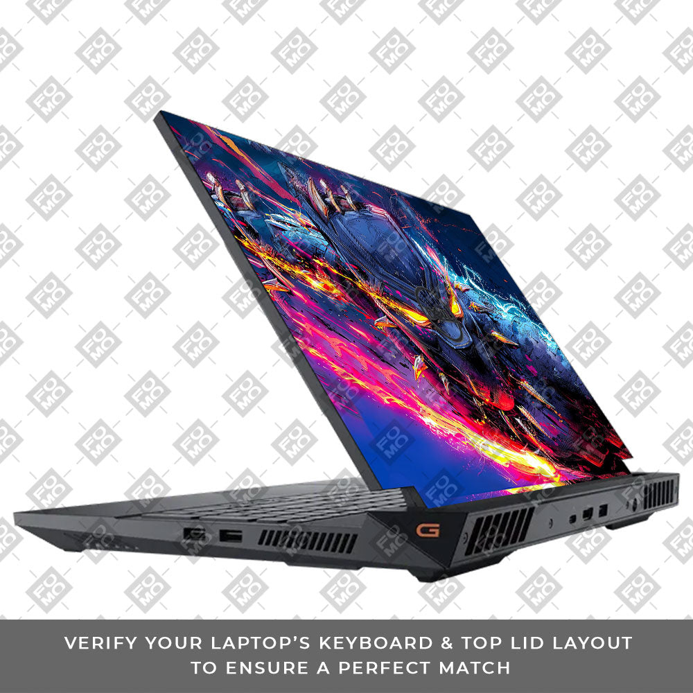 Vibranium Fury Wakandan Charge Dell G15 5520, 5530 Laptop Skin
