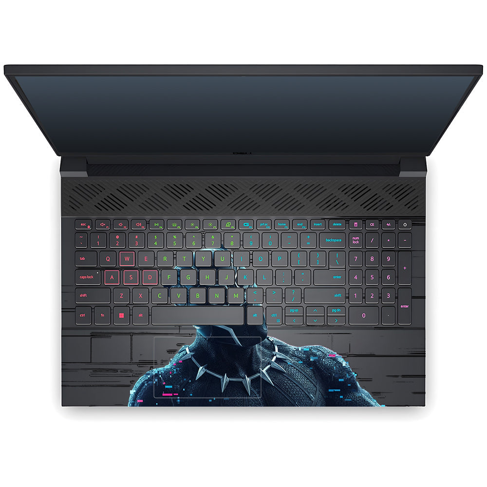 Transparent Glitchborne Panther Dell G15 5520, 5530 Laptop Skin