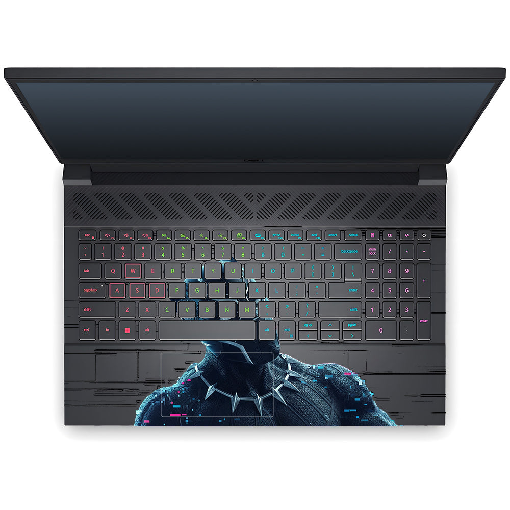 Transparent Glitchborne Panther Dell G15 5520, 5530 Laptop Skin
