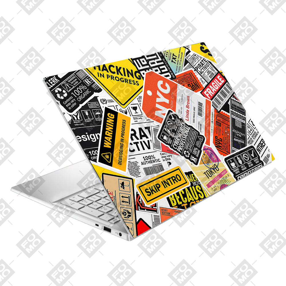 Tech Aesthetic Sticker Collage Dell Inspiron 3501 Laptop Skin