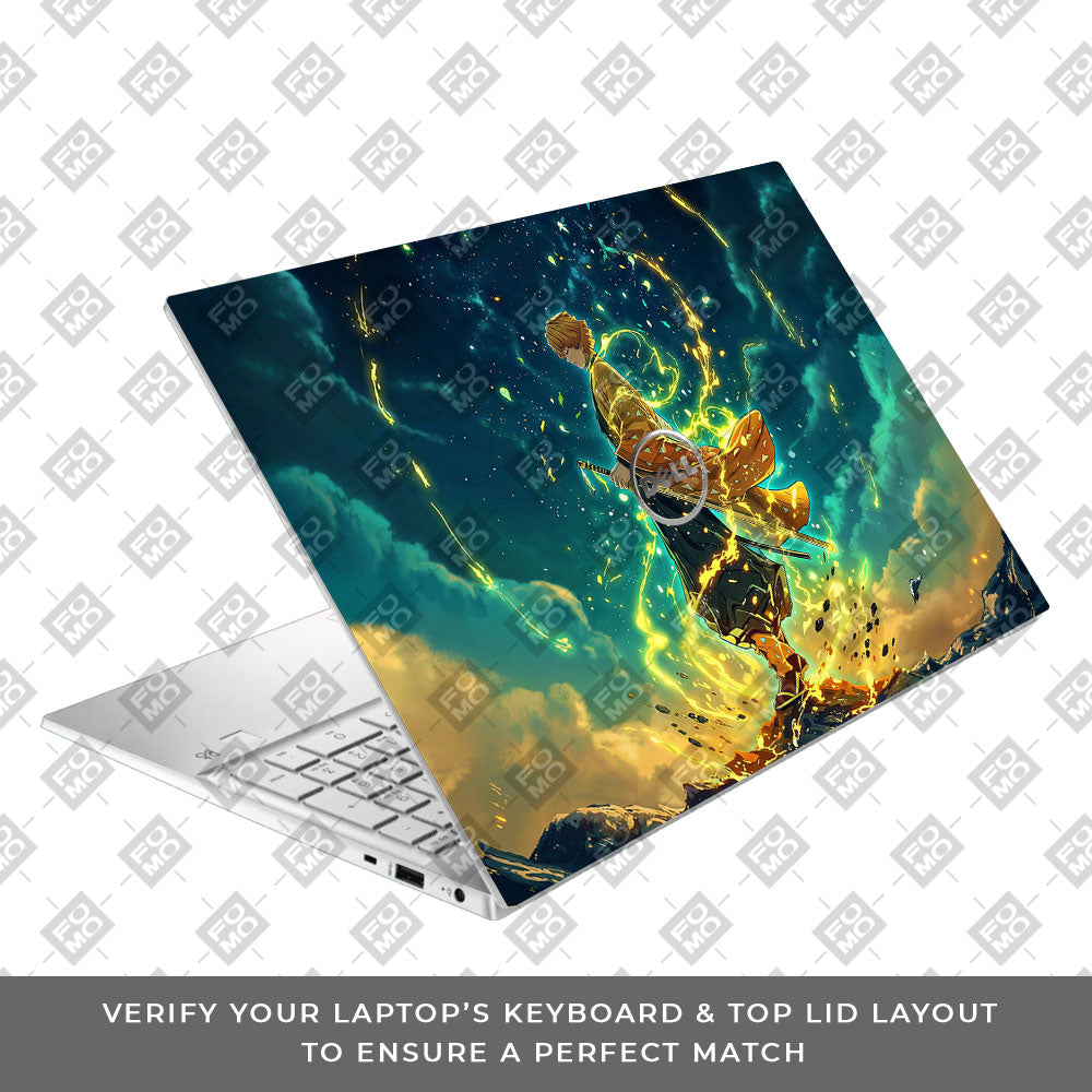 Zenitsu Thunder God Dell Inspiron 3501 Laptop Skin
