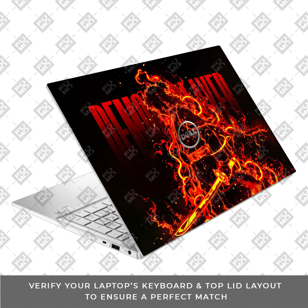 Rengoku Blazing Inferno Dell Inspiron 3501 Laptop Skin