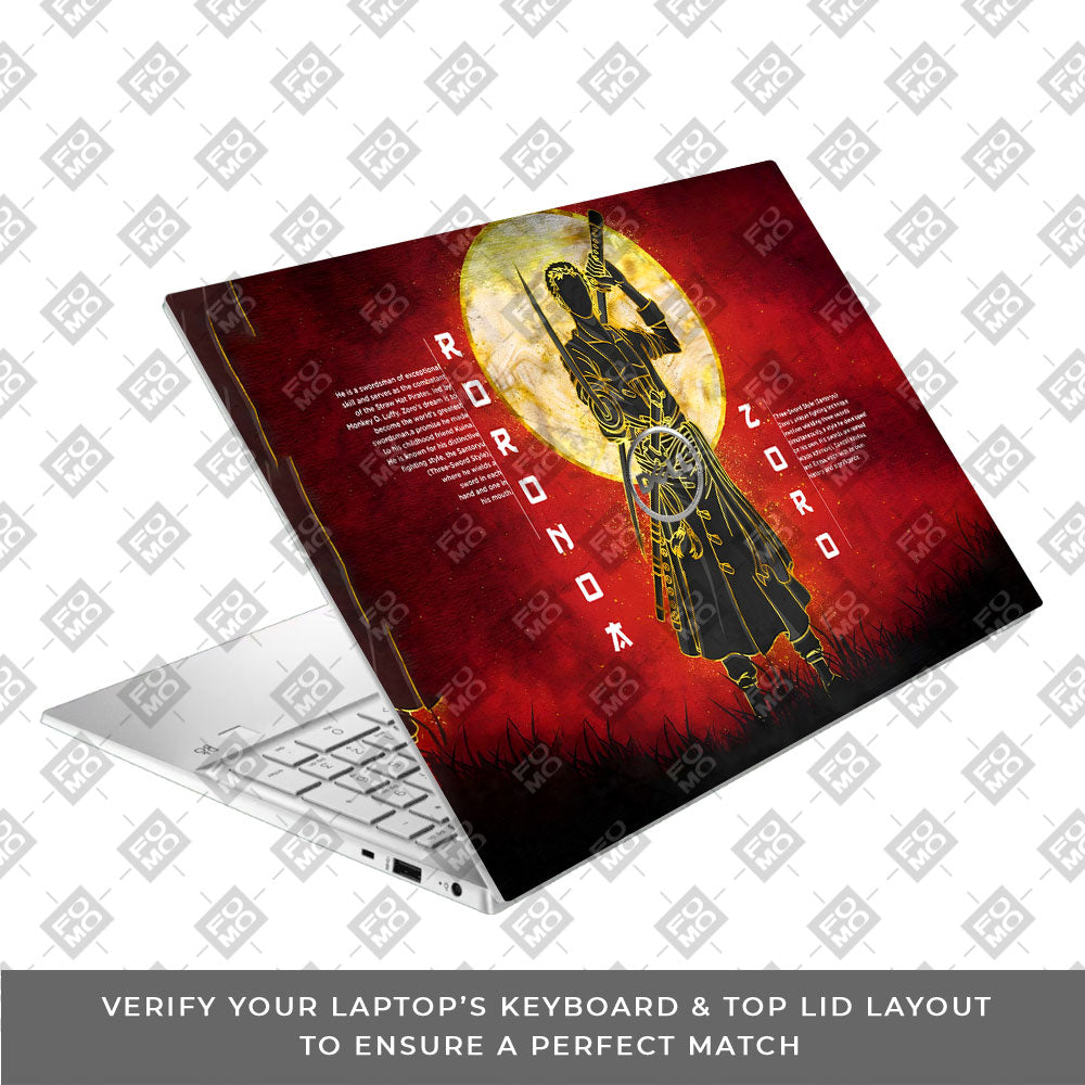 Zoro Under Golden Moon Dell Inspiron 3501 Laptop Skin