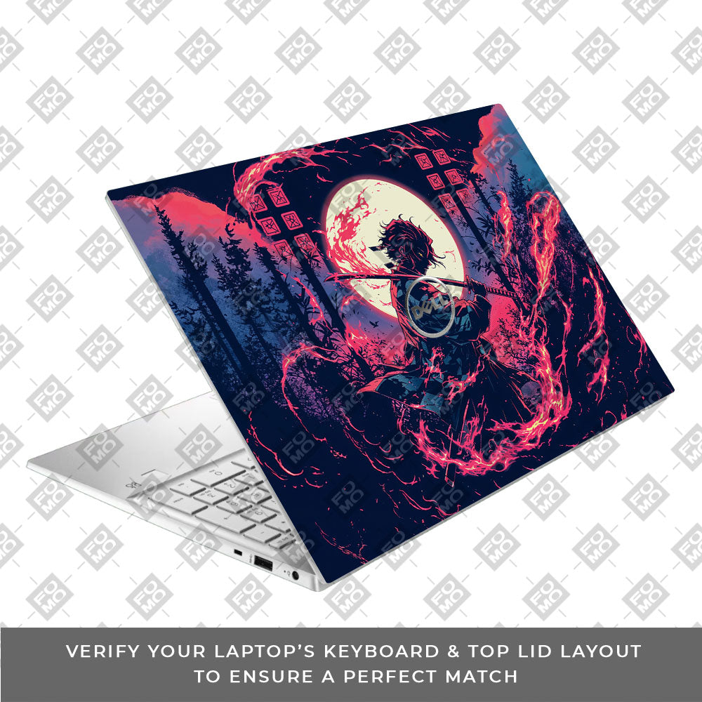 Tanjiro's Flame of Ember Dell Inspiron 3501 Laptop Skin