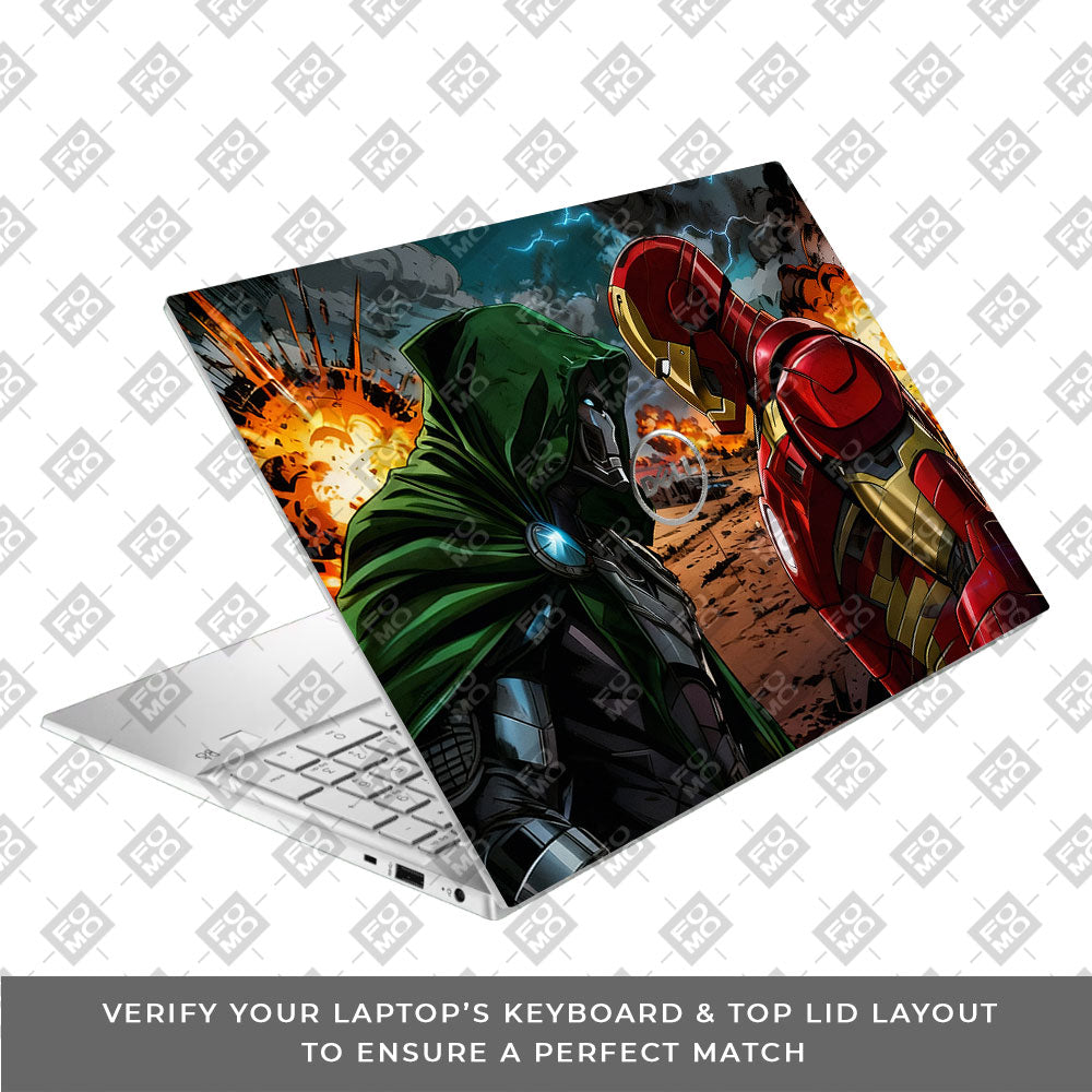 Iron Man vs Doom Dell Inspiron 3501 3D Laptop Skin