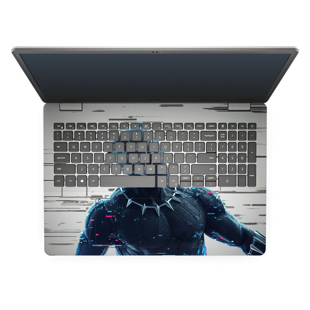 Transparent Glitchborne Panther Dell Inspiron 3501 Laptop Skin