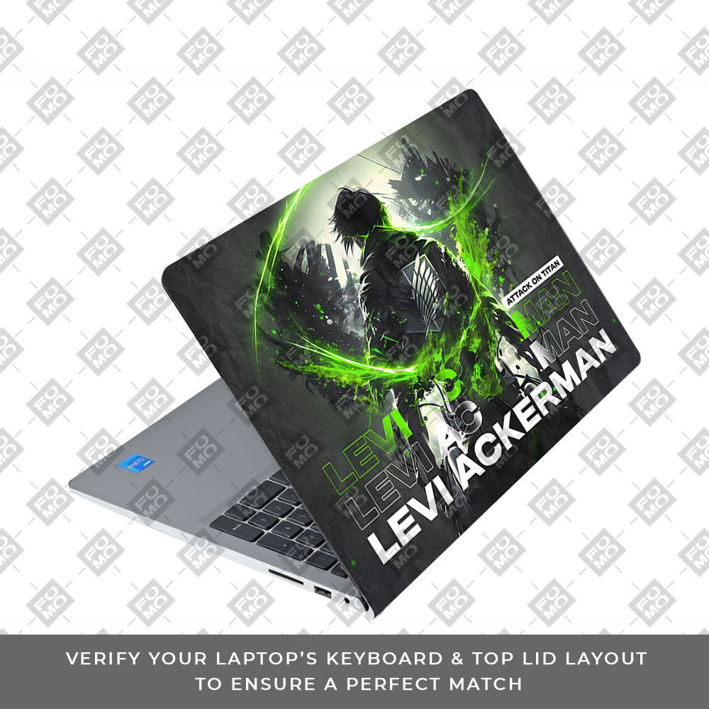 Levi Ackerman Neon Fury Dell Inspiron 3520 Laptop Skin