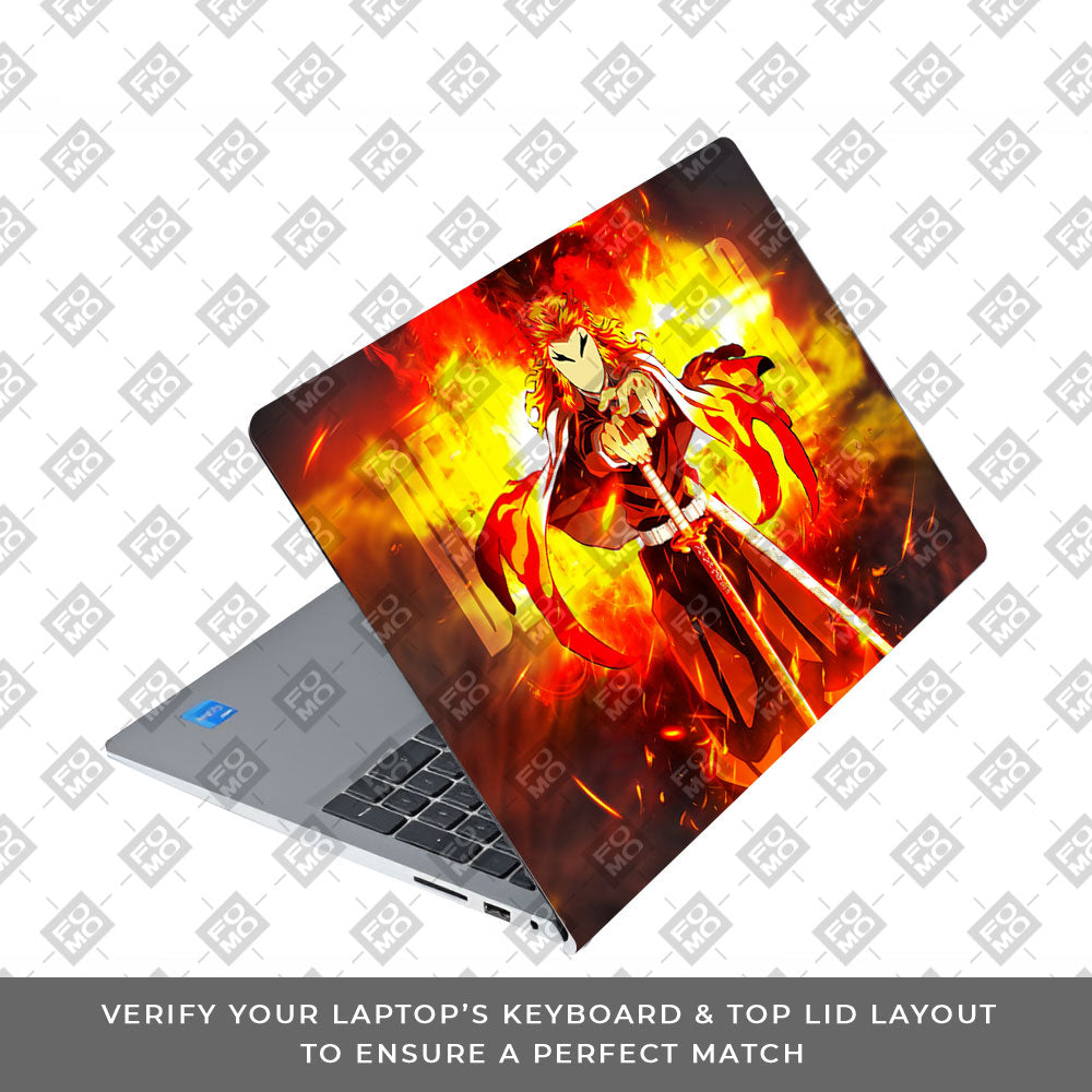 Flame Hashira Rengoku Dell Inspiron 3520 Laptop Skin