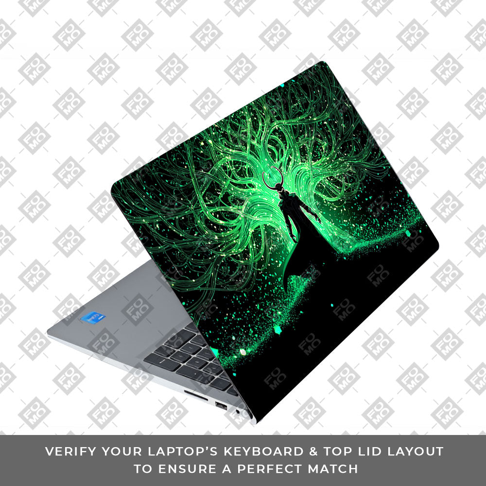 Loki God of Mischief Neon Dell Inspiron 3520 Laptop Skin