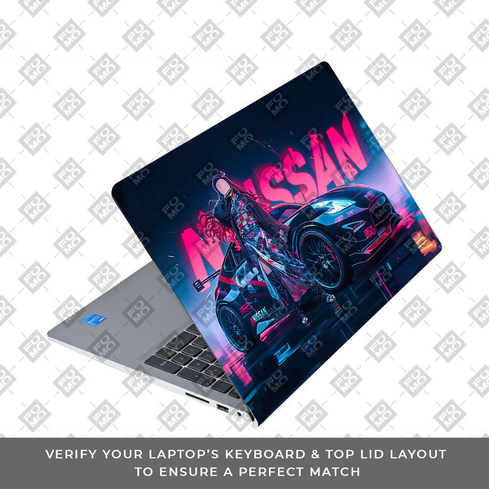 Neon Bloom Nezuko Racer Dell Inspiron 3520 Laptop Skin