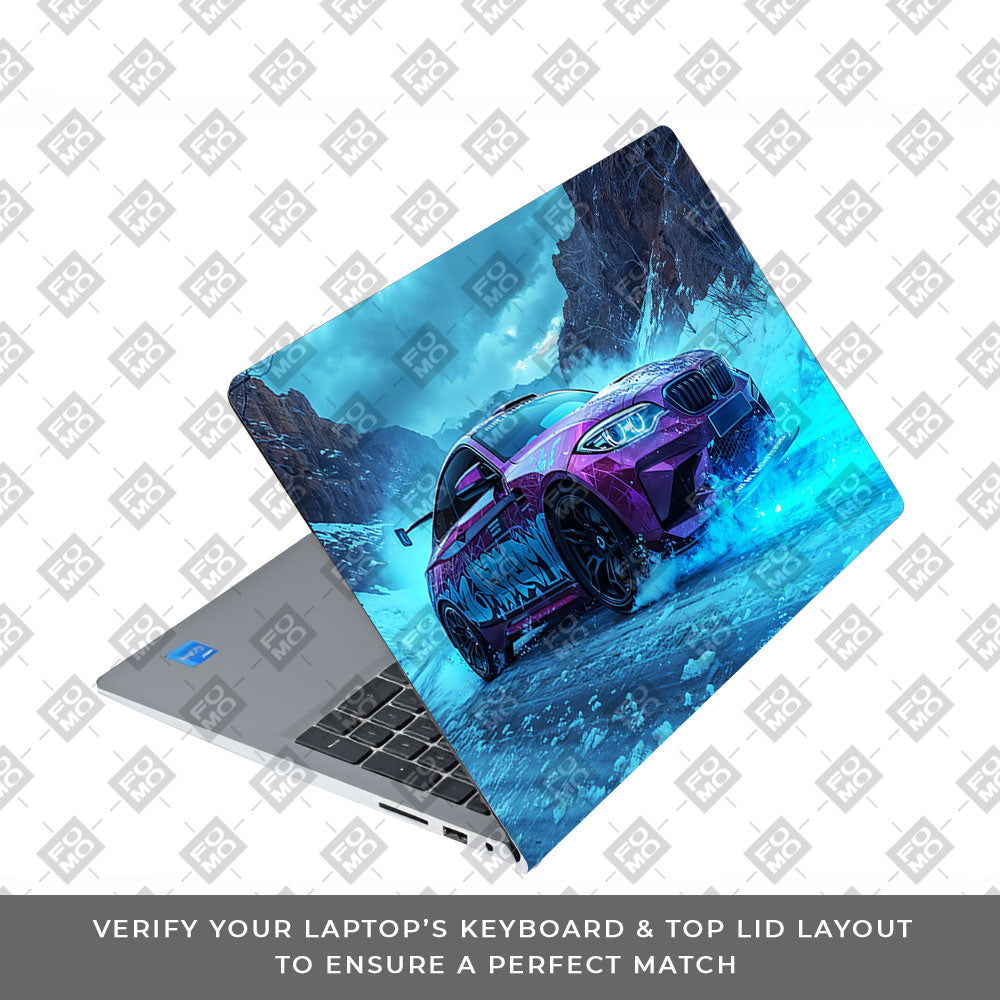BMW Neon Drift Dell Inspiron 3520 Laptop Skin
