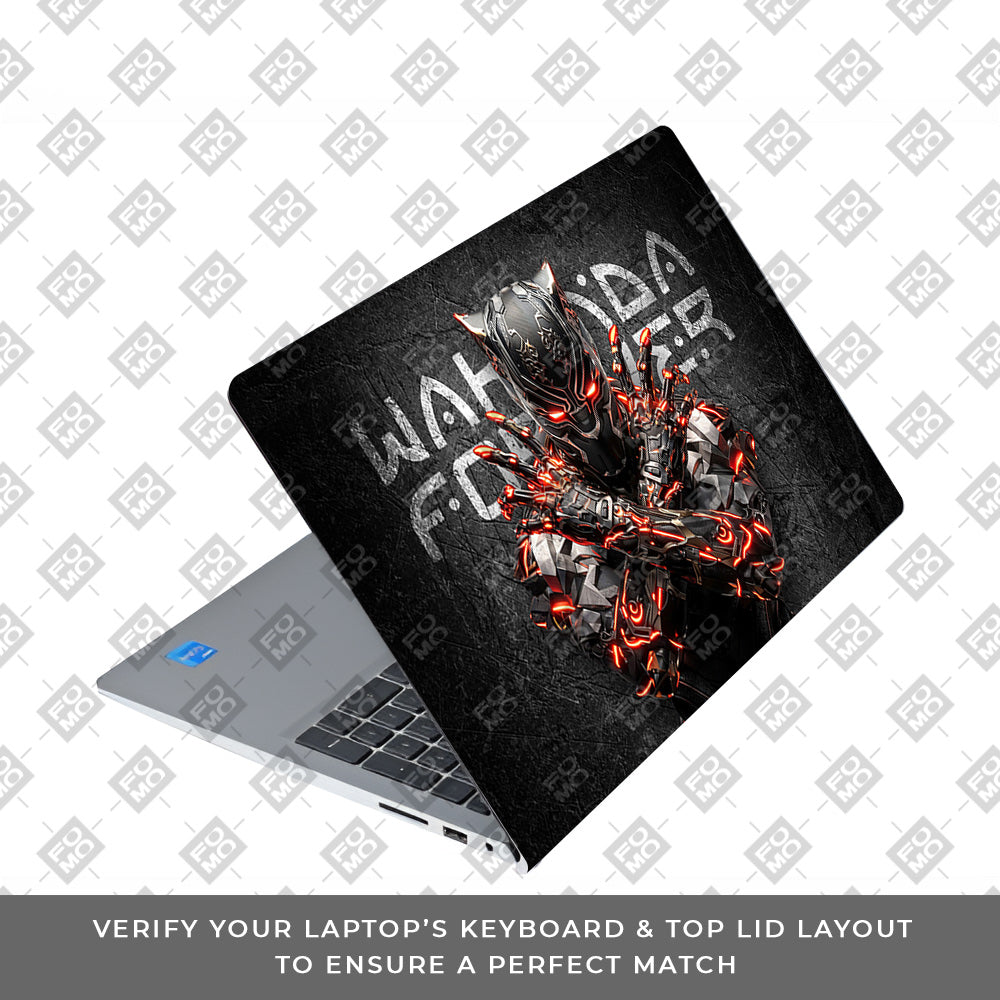 Black Panther Glowing Fury Dell Inspiron 3520 Laptop Skin