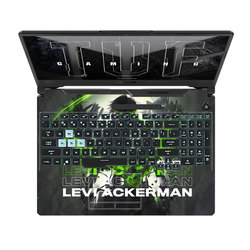 Levi Ackerman Neon Fury Asus TUF F15 FX506 & A15 FA506 Laptop Skin