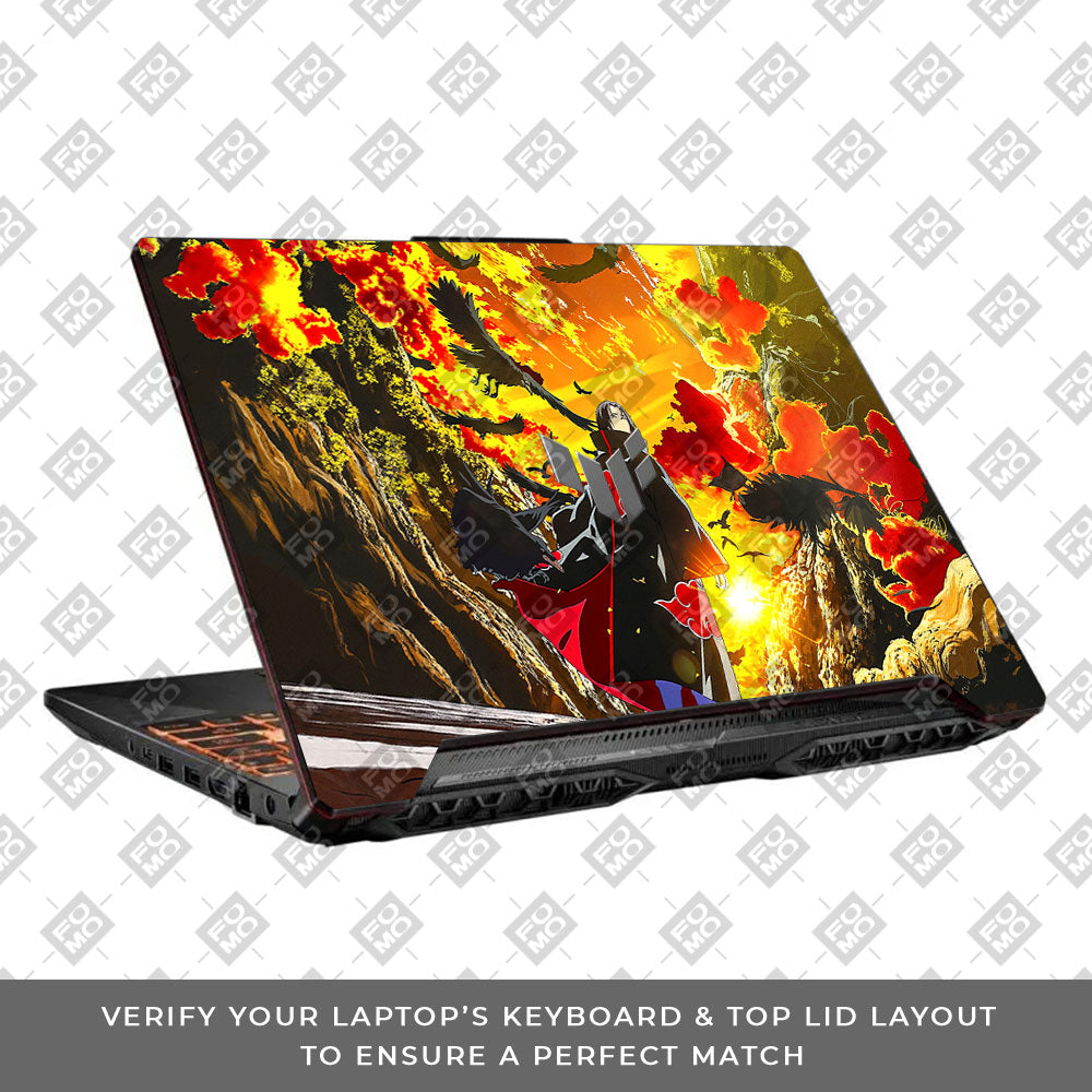 Itachi with Flock of Crows Asus TUF F15 FX506 & A15 FA506 Laptop Skin