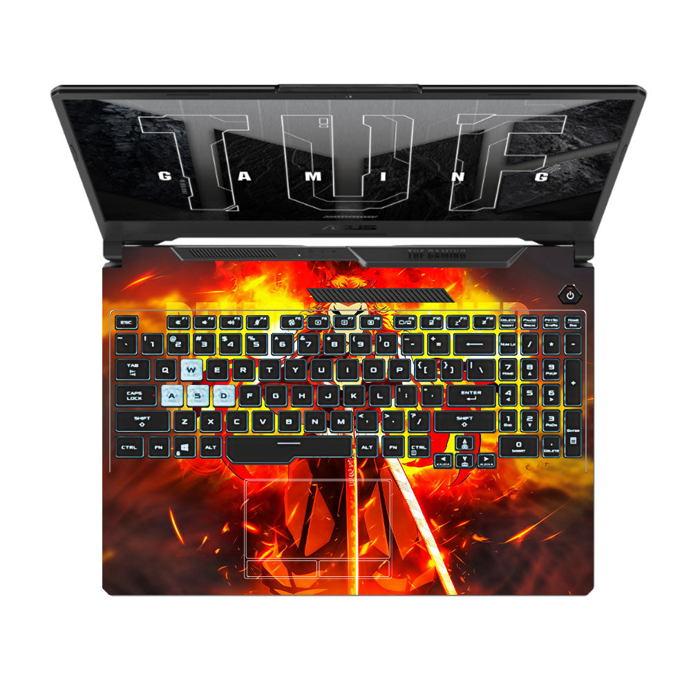 Flame Hashira Rengoku Asus TUF F15 FX506 & A15 FA506 Laptop Skin