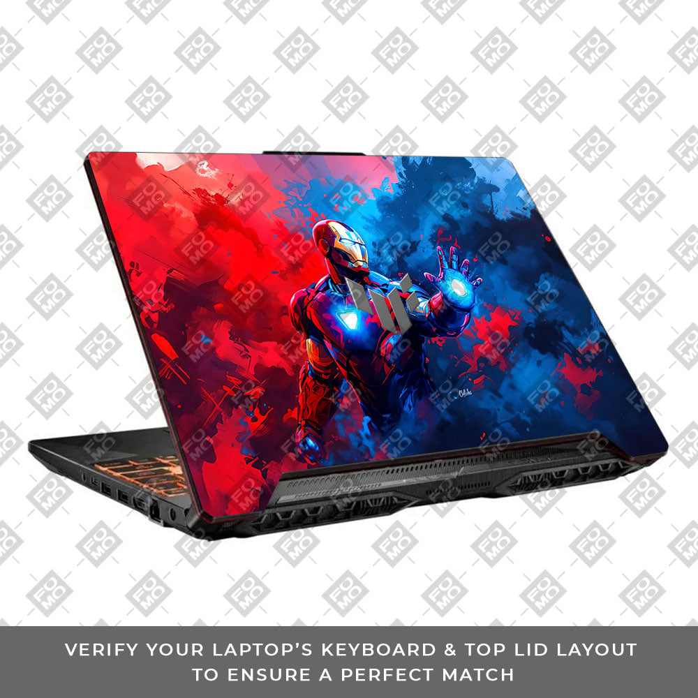Iron Man Arc Reactor Power Asus TUF F15 FX506 & A15 FA506 Laptop Skin