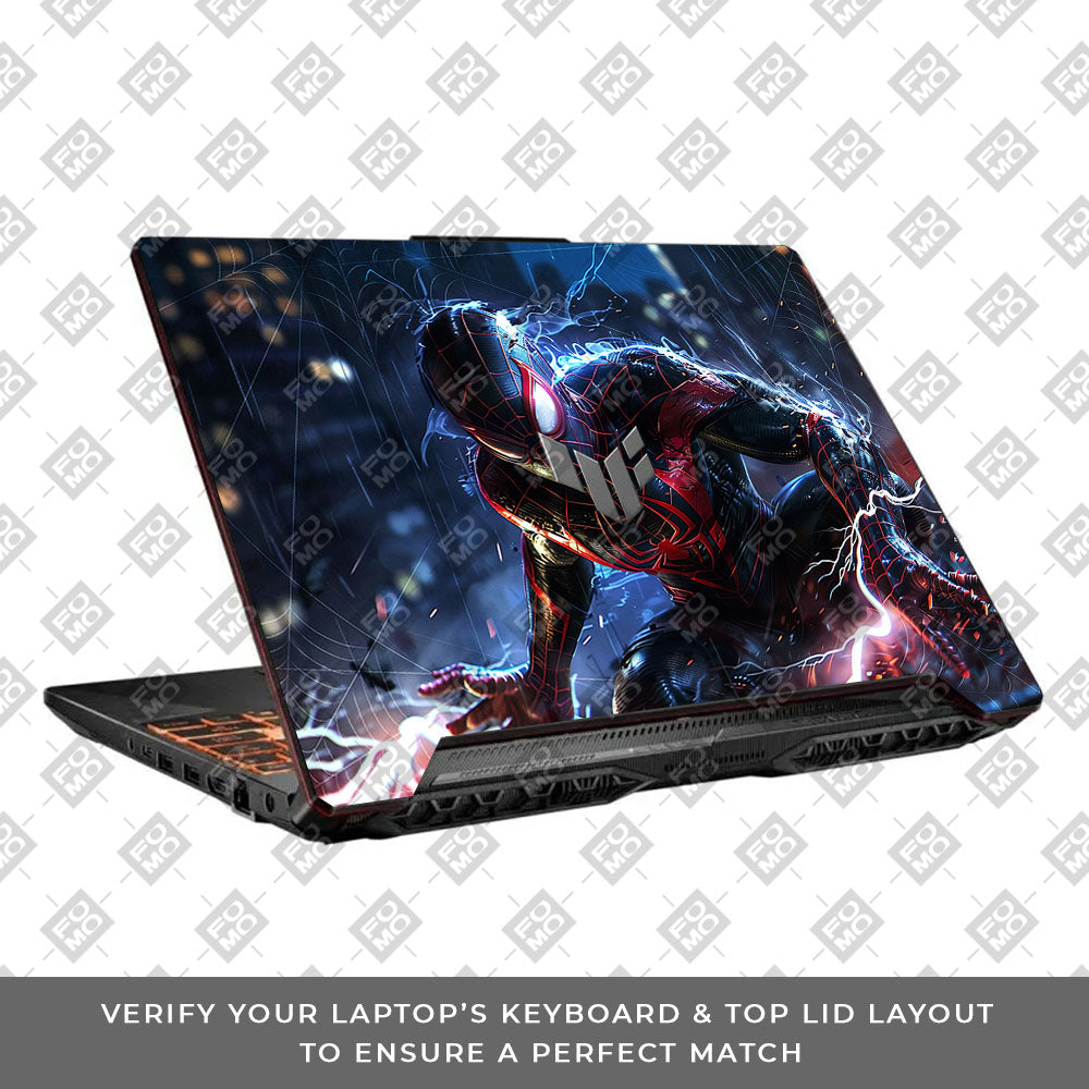Miles Morales Shockwave Asus TUF F15 FX506 & A15 FA506 3D Laptop Skin