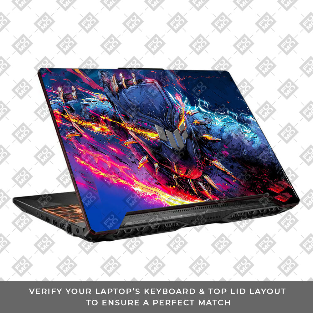 Vibranium Fury Wakandan Charge Asus TUF F15 FX506 & A15 FA506 Laptop Skin