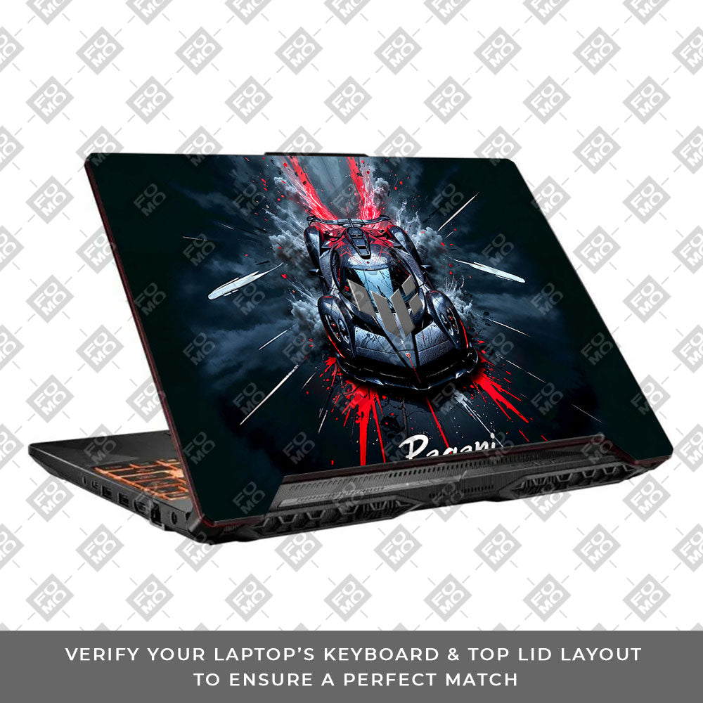 Pagani Midnight Impact Asus TUF F15 FX506 & A15 FA506 Laptop Skin