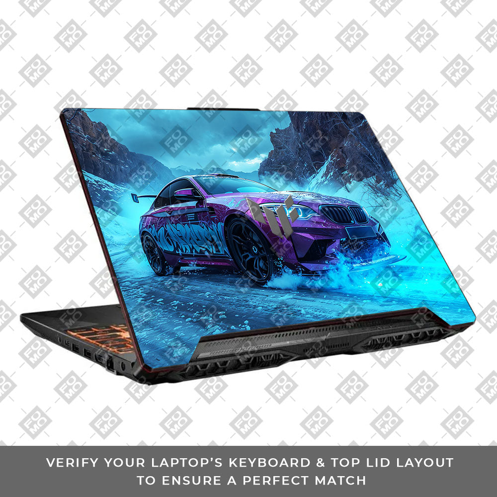 BMW Neon Drift Asus TUF F15 FX506 & A15 FA506 Laptop Skin