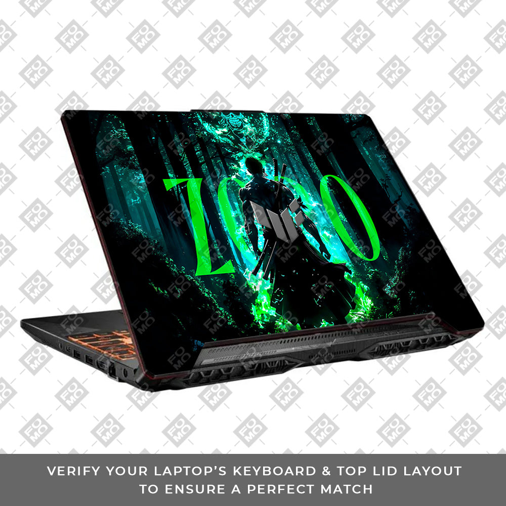 Zoro Green Aura Asus TUF F15 FX506 & A15 FA506 Laptop Skin