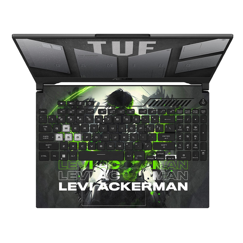 Levi Ackerman Neon Fury Asus TUF F15 FX507 & A15 FA507 Laptop Skin