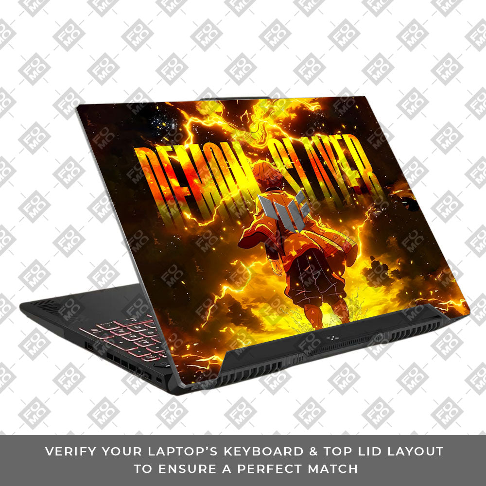 Zenitsu Lightning Strike Asus TUF F15 FX507 & A15 FA507 Laptop Skin