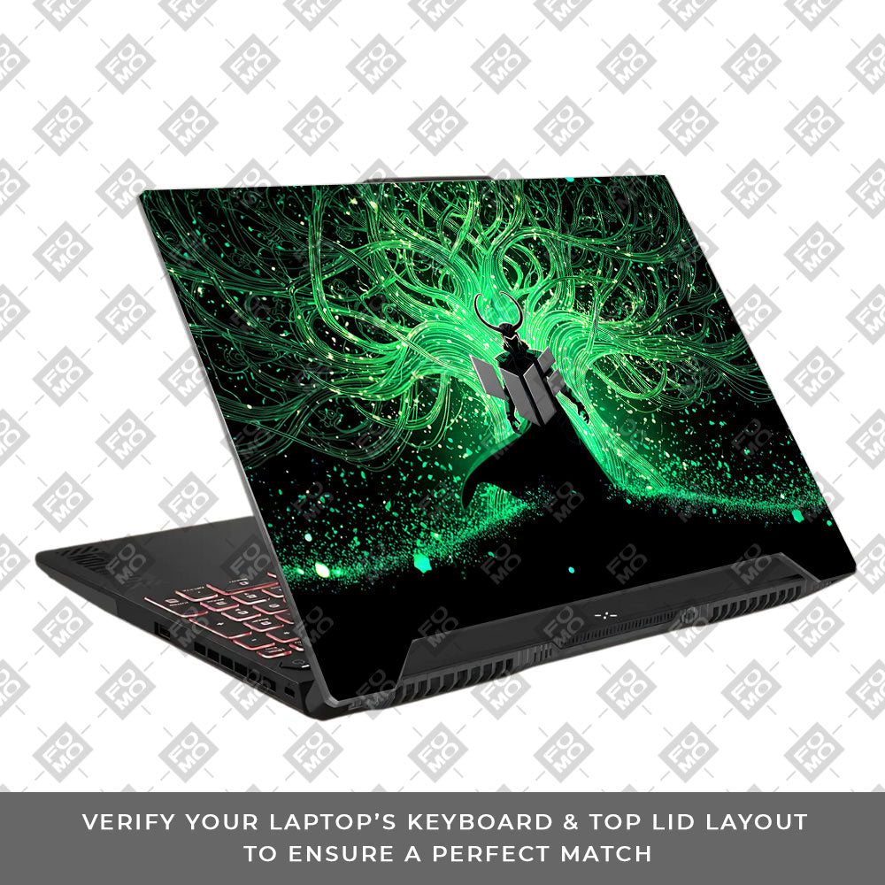 Loki God of Mischief Neon Asus TUF F15 FX507 & A15 FA507 Laptop Skin