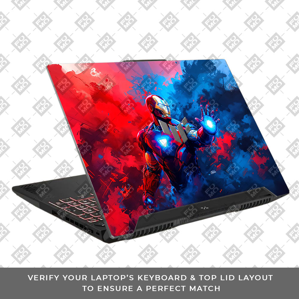 Iron Man Arc Reactor Power Asus TUF F15 FX507 & A15 FA507 Laptop Skin