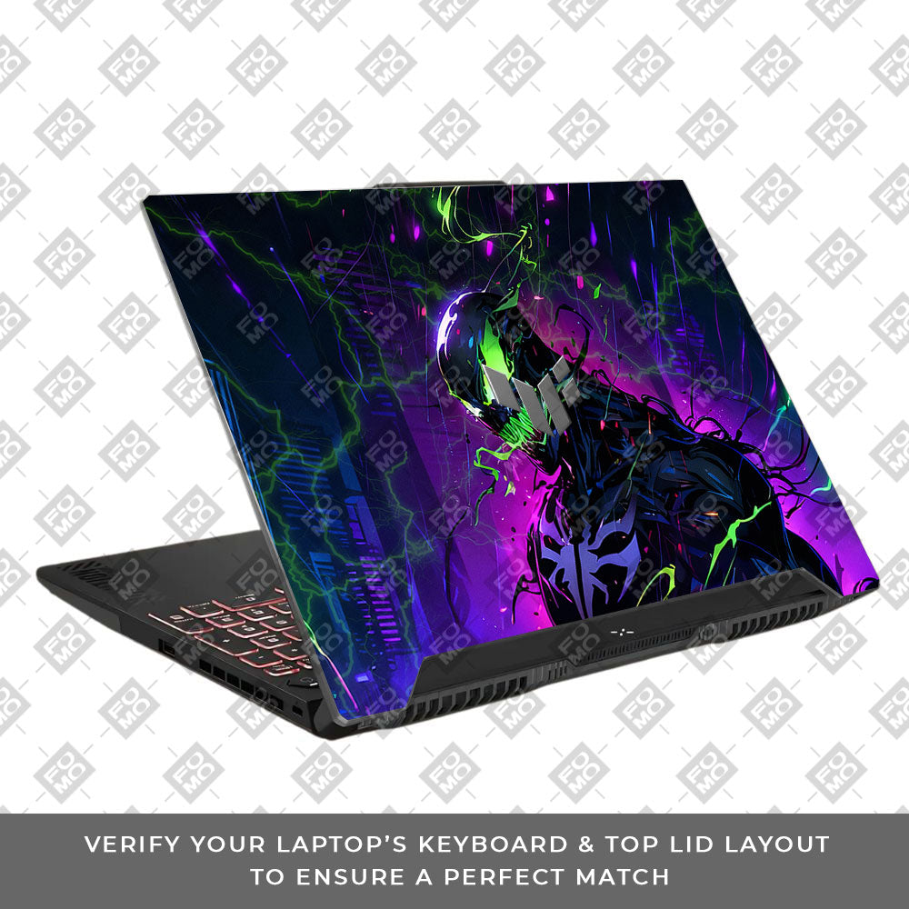 Venom Chaos Surge Asus TUF F15 FX507 & A15 FA507 3D Laptop Skin
