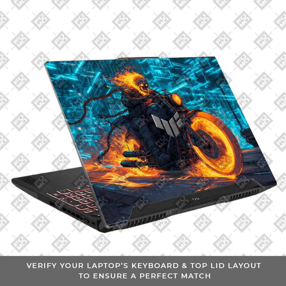 Hellfire Rider Asus TUF F15 FX507 & A15 FA507 Laptop Skin