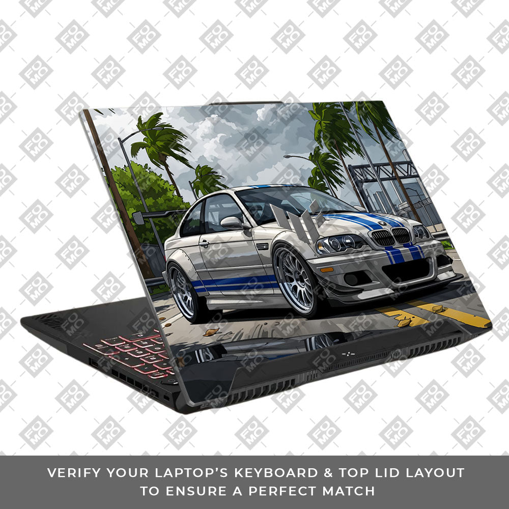 Street Icon BMW E46 Drift Legend Asus TUF F15 FX507 & A15 FA507 Laptop Skin