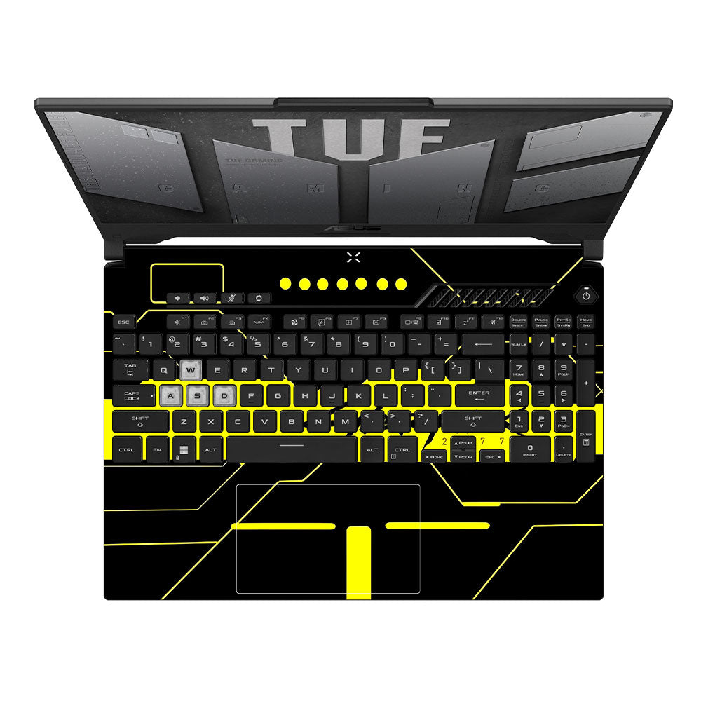 Cyberpunk Yellowline Grid Asus TUF F15 FX507 & A15 FA507 Laptop Skin