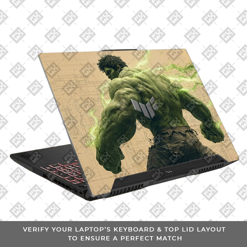 Hulk Unleashed Asus TUF F15 FX507 & A15 FA507 Laptop Skin